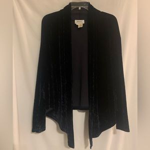 Velour Black Cardigan Size Large
